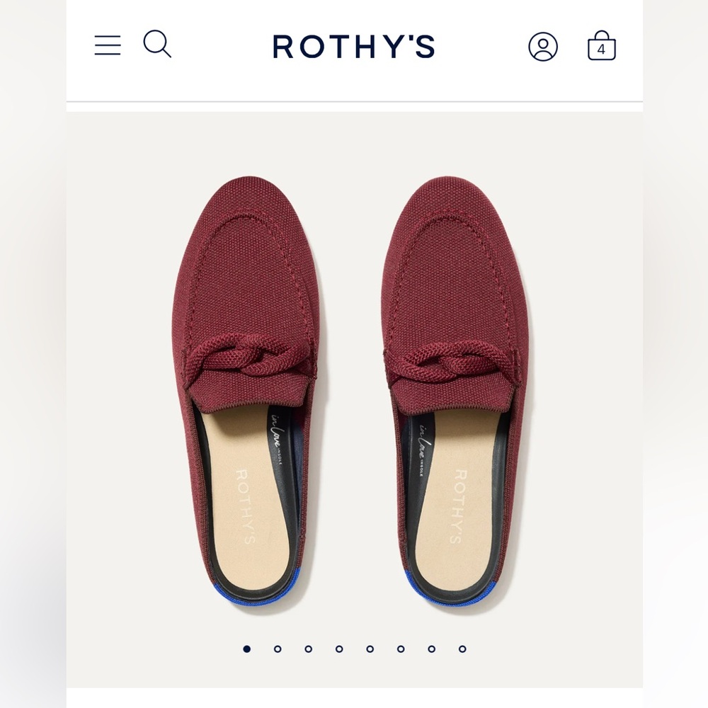Brand new auburn rothys loafer mules